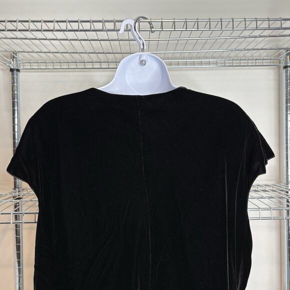 Jones New York‎ Women's Black Velvet Short Sleeve Top Size 20W Festive Luxe - Picture 10 of 11